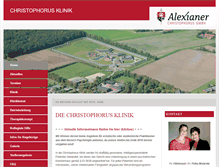 Tablet Screenshot of christophorusklinik.de